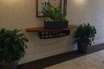 An image of planters in a corporate lobby