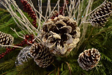 An image of a pot filled with holiday decor