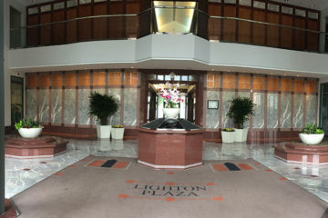 An image of planters in a corporate lobby