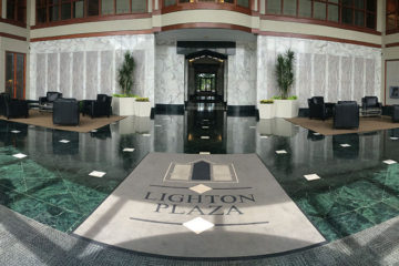 An image of planters in a corporate lobby