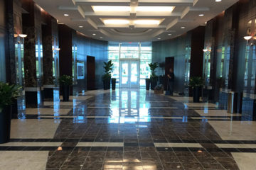 An image of planters in a corporate lobby